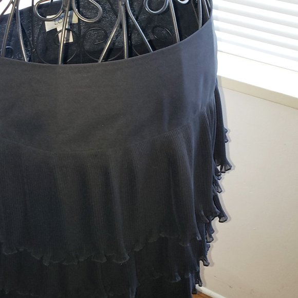 Cottagecore MOD Punk New Wave Pleated Tiered Black Ruffled Mini Skirt Madonna  S - Picture 10 of 14